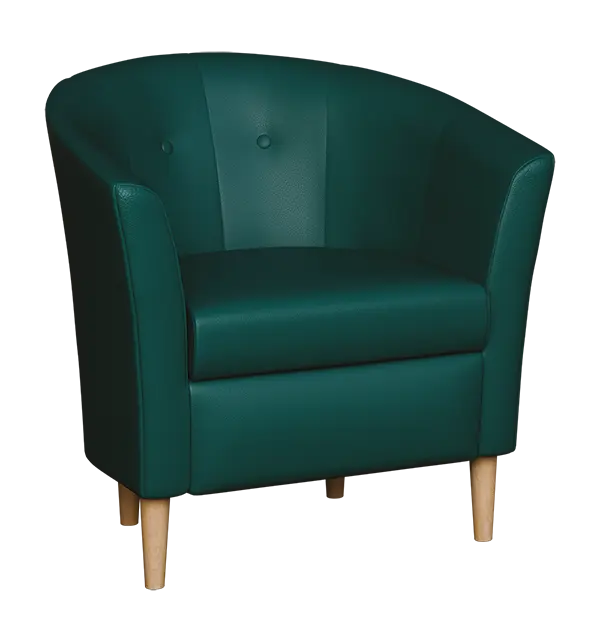 CHARLOTTE 1, křeslo, koženka petrolejová